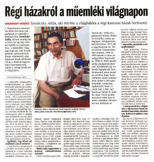 Vasárnapi Zalai Hírlap 2009 04 19 015sz 03old - Régi házakról a műemléki világnapon.jpg Vasárnapi Zalai Hírlap 2009 04 19 015sz 03old - Régi házakról a műemléki világnapon.jpg